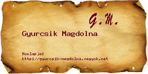 Gyurcsik Magdolna névjegykártya
