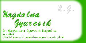 magdolna gyurcsik business card